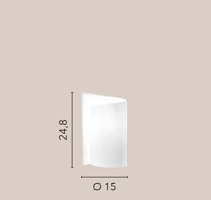 Applique vetro curvo oro-argento struttura in alluminio 1XE27 non incl. IMAGINE Applique vetro curvo oro-argento struttura in alluminio 1XE27 non incl. IMAGINE